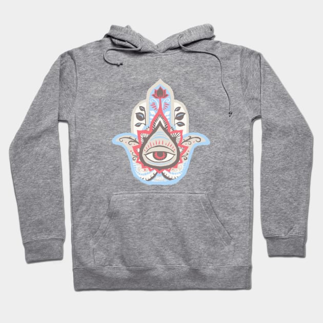 Hamsa Hand - Diamond(April) Hoodie by akaneyabushita